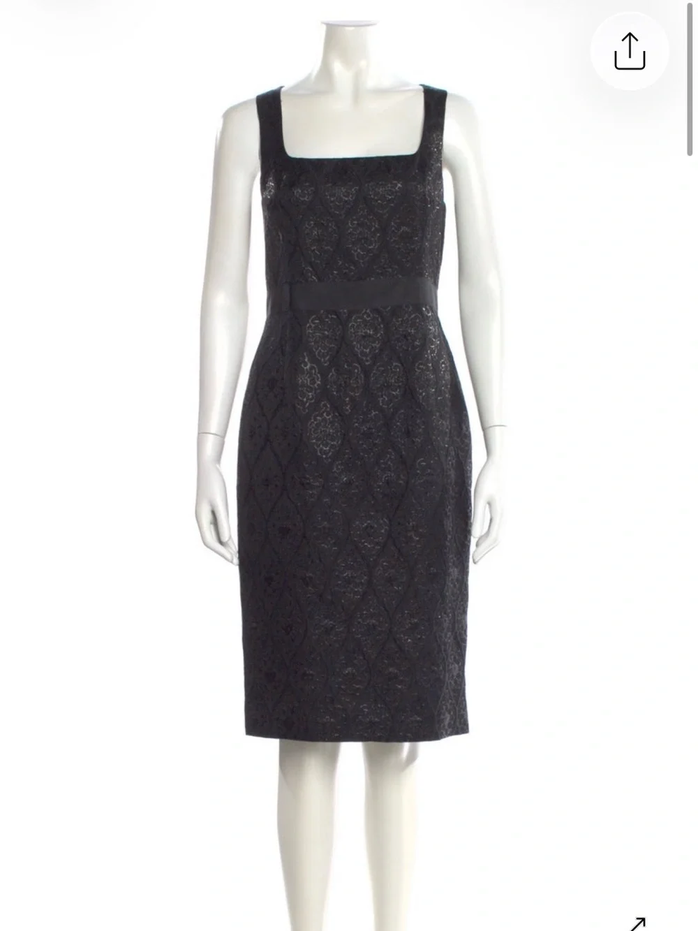 NWOT Michael Kors Black Jacquard Lace Dress 8
